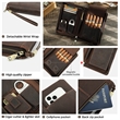 5-cigar Portable Genuine Leather Cigar Case | https://www.bestnamebadges.com