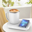3 in 1 Heating Cooling Coffee Mug Warmer with 15W Wireless C | https://www.bestnamebadges.com