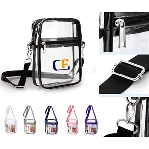 Crossbody Clear Bag With Front Pocket