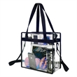 Zipper Closure Clear Tote Bag with Handles Shoulder Strap | https://www.bestnamebadges.com