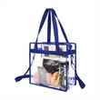 Zipper Closure Clear Tote Bag with Handles Shoulder Strap | https://www.bestnamebadges.com