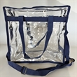 Zipper Closure Clear Tote Bag with Handles Shoulder Strap | https://www.bestnamebadges.com