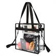Zipper Closure Clear Tote Bag with Handles Shoulder Strap | https://www.bestnamebadges.com