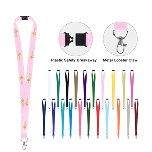3/4" Promotional Sublimated Lanyard With Safety Breakaway