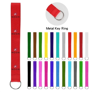 3/4" Full Color Wrist Keychain Lanyard With Split Ring