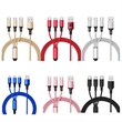 Multi Nylon Charger Cable Cord 3 in 1 Adapter | https://www.bestnamebadges.com