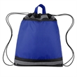Reflective Polyester Drawstring Backpack with Top Handle | https://www.bestnamebadges.com