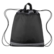 Reflective Polyester Drawstring Backpack with Top Handle | https://www.bestnamebadges.com