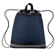 Reflective Polyester Drawstring Backpack with Top Handle | https://www.bestnamebadges.com