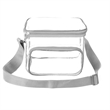 Large Stadium Clear PVC Lunch Bag w/ Front Zipper Pocket | https://www.bestnamebadges.com