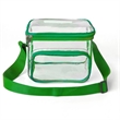 Large Stadium Clear PVC Lunch Bag w/ Front Zipper Pocket | https://www.bestnamebadges.com