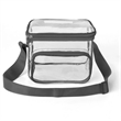 Large Stadium Clear PVC Lunch Bag w/ Front Zipper Pocket | https://www.bestnamebadges.com
