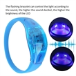 Promotional Sound Activated Bracelets Bangle LED Wristbands | https://www.bestnamebadges.com