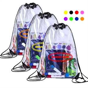 Customizable Waterproof Clear Stadium Drawstring Bag