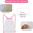 Customizable Waterproof Clear Stadium Drawstring Bag | https://www.bestnamebadges.com