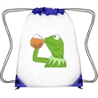 Customizable Waterproof Clear Stadium Drawstring Bag | https://www.bestnamebadges.com