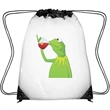 Customizable Waterproof Clear Stadium Drawstring Bag | https://www.bestnamebadges.com
