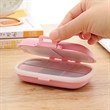 Portable Pocket Wheat Straw Shell Pill Storage Cases Box | https://www.bestnamebadges.com