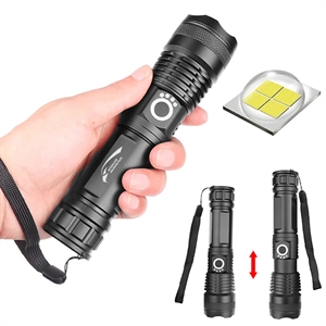 LED Outdoor Zoomable Tactical Rechargeable Flashlight Torch
