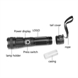 LED Outdoor Zoomable Tactical Rechargeable Flashlight Torch | https://www.bestnamebadges.com
