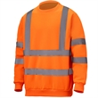 Class 3 Hi Vis 2" Reflective Tape Safety Sweatshirt | https://www.bestnamebadges.com