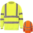 Class 3 Hi Vis 2" Reflective Tape Safety Sweatshirt | https://www.bestnamebadges.com