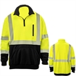 Segmented Tape Color Block Hi Vis Class 3 Safety 1/4 Zipper | https://www.bestnamebadges.com