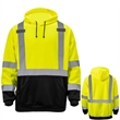 Hi Viz Class 3 Reflective Tape Safety Dual Mic Tabs Hoodie | https://www.bestnamebadges.com