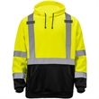 Hi Viz Class 3 Reflective Tape Safety Dual Mic Tabs Hoodie | https://www.bestnamebadges.com