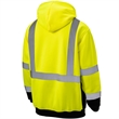 Hi Viz Class 3 Reflective Tape Safety Dual Mic Tabs Hoodie | https://www.bestnamebadges.com
