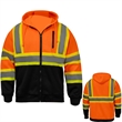 Hi Viz Class 3 Color Block Reflective Safety Zipper Hoodie | https://www.bestnamebadges.com