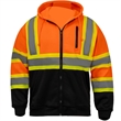 Hi Viz Class 3 Color Block Reflective Safety Zipper Hoodie | https://www.bestnamebadges.com