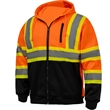 Hi Viz Class 3 Color Block Reflective Safety Zipper Hoodie | https://www.bestnamebadges.com
