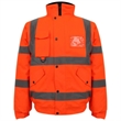 Hi Viz Class 3 Waterproof Reflective Safety Bomber Jacket | https://www.bestnamebadges.com