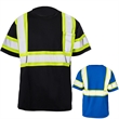 Two Tone Hi Vis Reflective Tape Mesh Safety T-Shirt w/Pocket | https://www.bestnamebadges.com