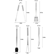 5 pieces Stainless Steel Grill Tools | https://www.bestnamebadges.com