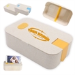 Wheat Straw Lunch Set With Phone Holder | https://www.bestnamebadges.com