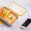 Wheat Straw Lunch Set With Phone Holder | https://www.bestnamebadges.com