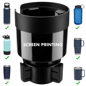 Car Cup Holder Expander Organizer with Adjustable Bas