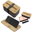Stackable Bento Lunch Box With Phone Stand with lid | https://www.bestnamebadges.com