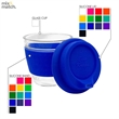 8 oz. Reusable Glass Coffee Cup with Lids | https://www.bestnamebadges.com