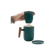 Ceramic Coffee Mug w/ Wooden Handle | https://www.bestnamebadges.com
