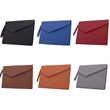 PU Leather A4 File Document Folder Portfolio with lanyard | https://www.bestnamebadges.com