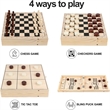 4 in 1 Sling Puck Interactive Chess Toy Board Table Game | https://www.bestnamebadges.com