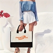 Personalized Initial Canvas Tote Makeup Bag | https://www.bestnamebadges.com
