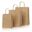 NATURAL KRAFT PAPER SHOPPER TOTE BAG - SMALL | https://www.bestnamebadges.com
