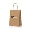 NATURAL KRAFT PAPER SHOPPER TOTE BAG - SMALL | https://www.bestnamebadges.com