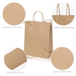 NATURAL KRAFT PAPER SHOPPER TOTE BAG - SMALL | https://www.bestnamebadges.com