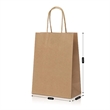 NATURAL KRAFT PAPER SHOPPER TOTE BAG - SMALL | https://www.bestnamebadges.com