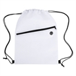 Non-Woven Sports Drawstring Bag with Front Zipper | https://www.bestnamebadges.com